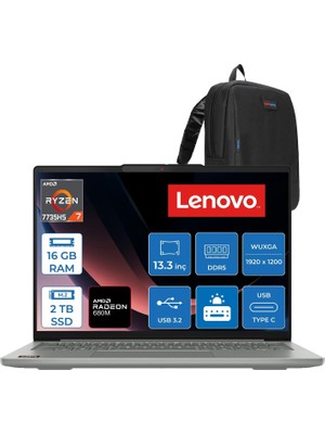 1001 Ideapad Slim 5 13ARP10 Amd Ryzen™ 7 7735HS 16GB Ddr5 2tb SSD Amd Radeon™ 680M 13.3" Wuxga (1920X1200) IPS 400NITS 100% Srgb Freedos Taşınabilir Bilgisayar 83J2004STRF14+ZETTAÇANTA