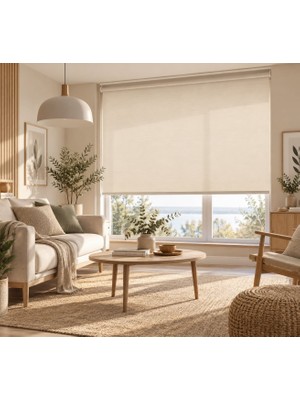 İREMKARAHOME Mat Ekru Stor Perde