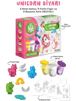 Lisinya Unicorn Diyarı Oyun Hamuru Seti (18 Parça - 362 Gr)
