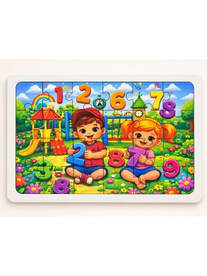 Lisinya Sayılar - 24 Parça Ahşap Puzzle