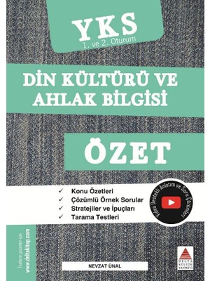 Lisinya Delta Tyt Ayt Din Kültürü ve Ahlak Bilgisi Özet Yks 1. ve 2. Oturum (Yeni)