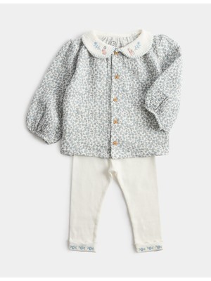 Marks & Spencer Peter Rabbit™ Çiçek Desenli Pamuklu Bebek Takımı