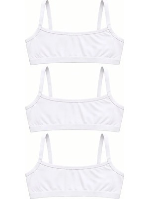 Tutku 3\'lü Dolgusuz Telsiz Kız Çocuk Alıştırma Sütyeni