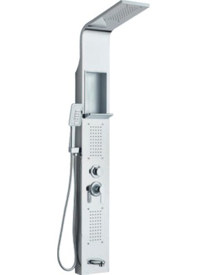 Harmeh Concept PD1210C Sabunluklu Panel Duş Seti Krom