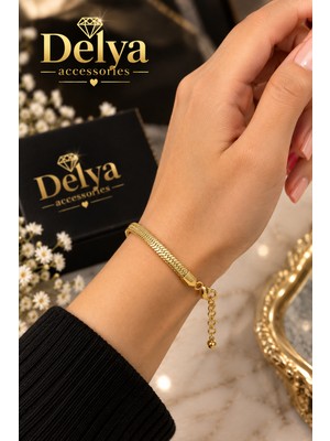 Delya Accessories Çelik Gold Italyan Bileklik