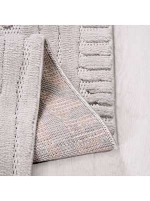 Bespoky Krem Modern Etnik Desenli Sisal Hav Vermeyen Leke Tutmayan Kolay Temizlenen Yumuşak Makine Salon Yolluk Mutfak Halı