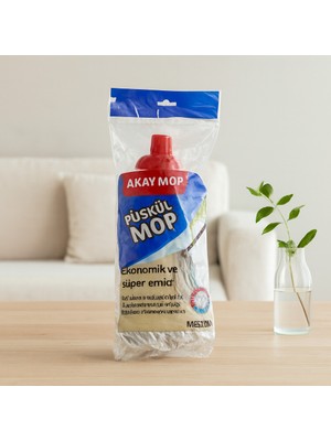 Pamuklu Püsküllü Küçük Mop (Klasik Sap Uyumlu)
