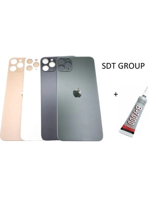 iPhone 11 Pro Max Arka Batarya Pil Kapağı Gümüş (B