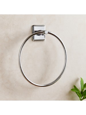 Yuvarlak Metal Yapışkanlı Banyo Havluluk