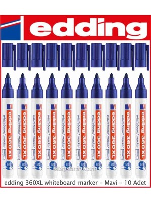 Edding Mavi Beyaz Yazı Tahtası Kalemi 10'lu Paket