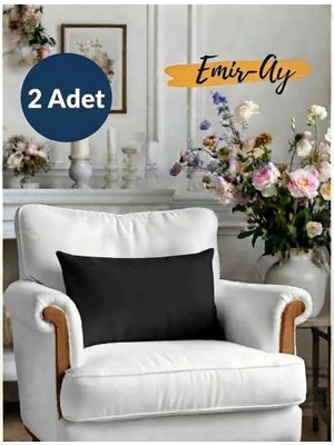 Emir-Ay@hometeks 2 Adet Kırlent Kılıfı ,yastık Kılıfı ( Leke Tutmayan Silinebilir Kadife )