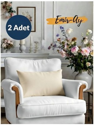 Emir-Ay@hometeks 2 Adet Kırlent Kılıfı ,yastık Kılıfı ( Leke Tutmayan Silinebilir Kadife )