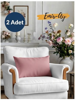 Emir-Ay@hometeks 2 Adet Kırlent Kılıfı ,yastık Kılıfı ( Leke Tutmayan Silinebilir Kadife )
