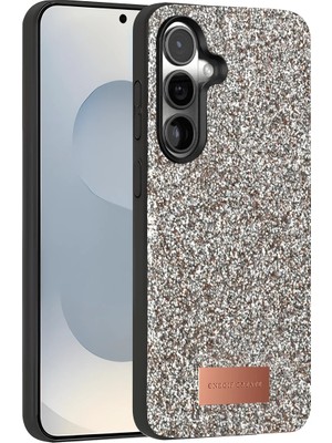 Onegif Samsung Galaxy S25 Bright Simli Kapak - Gümüş