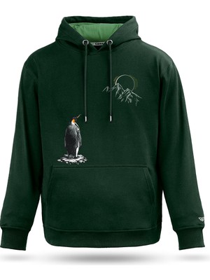 Tarrzzcom Nihilist Penguen Baskılı Felsefi ve Minimalist Tasarım Kapüşonlu Sweatshirt