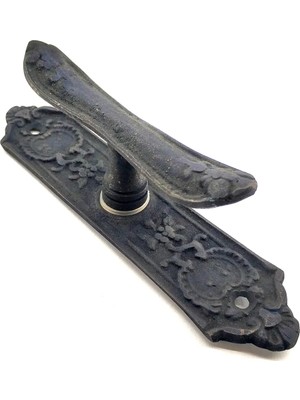 Skygo Antika Tarz Dekoratif Pirinç Çiçekli Pencere Kolu - 165x38 Mm, Oksit