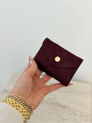 Laletto Bags Süet Akardiyon Çıt Çıt Kapamalı Kartlık