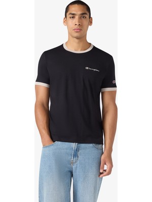 Champion Ss  Erkek Siyah T-SHIRT.KK001
