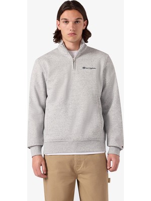 Champion Half Zip  Erkek Gri SWEATSHIRT.EM021