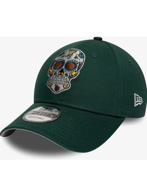 New Era Ne Skull 9forty Newera  Dkg Unisex Yeşil Şapka.-