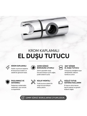 Idimax Robot Duş Seti El Duşu Tutucu (Yedek Parça)