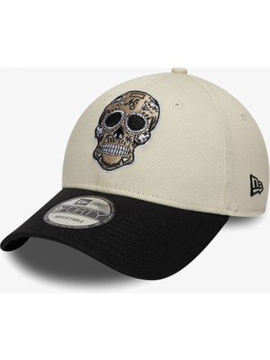 New Era Ne Skull 9forty Newera  Ivoblk Unisex Krem Şapka.-