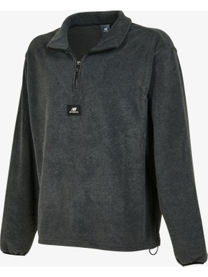 New Balance Nb Lifestyle Men Half Zip Erkek Bej Sweatshirt.47