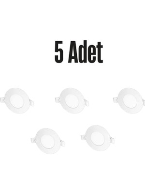 Cata CT-5169SLIM PANEL 5 adet slim spot - 18 W - Beyaz