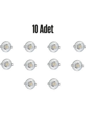 Cata CT-6600 GARDENYA cam spot ampülsüz led efekli 10 adet - 3 W LED Çerçeveli