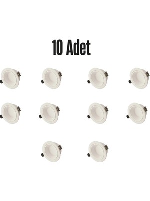 Cata CT-5260 BAŞAK 8w spot 10 adet - Beyaz Günışığı Sarı