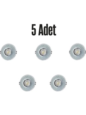 Cata CT-6615 YAĞMUR cam spot ampülsüz led efekli 5 adet - 3 W LED Çerçeveli