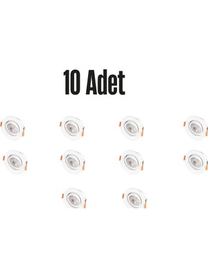 Cata CT-5204 AKİK 7w spot 10 adet - Beyaz