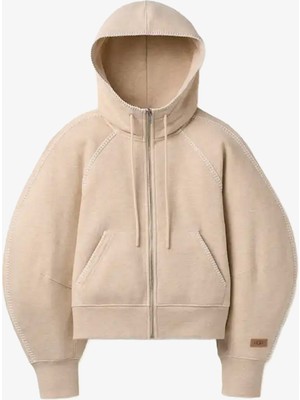 Ugg Classic Full-Zip Kadın Krem Sweatshirt.sdht