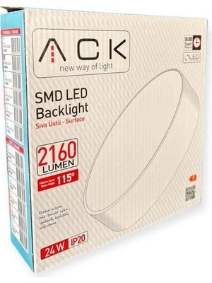 Ack Backlight Siva Alti 24W 4000K AD05-02410