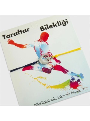 MiraLive Lacivert Sarı Ay Yıldız Taraftar Ip Bileklik