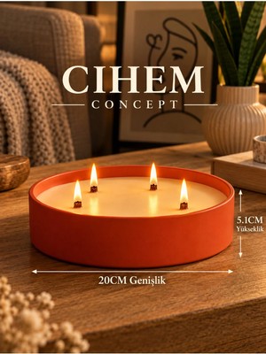 Cihem Concept Dev Boy Özel Üretim Mat Turuncu Doğal Mum