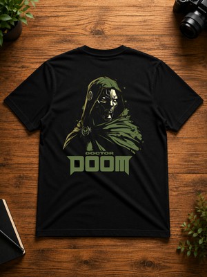 Nuatex Marvel Doktor Doom Baskılı Regular Rahat Kalıp Bisiklet Yaka Tişört