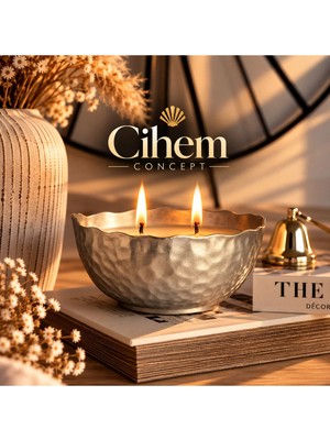 Cihem Concept Titanyum Silver - Yoğun Vanilya Esanslı Mum