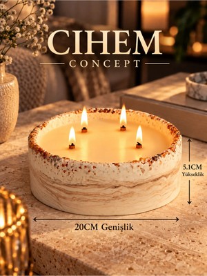 Cihem Concept Mermer Desenli Dev Boy Mum Kasesi