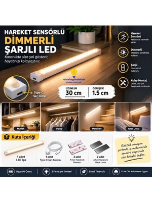 Erşah Aydınlatma Hareket Sensörlü LED 30CM Gün Işığı