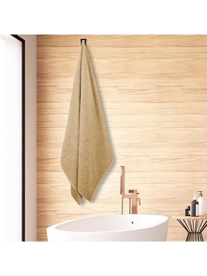 Mabelme Store Prime Basic Banyo HAVLUSU%100 Pamuk (Bej, 90 * 150)