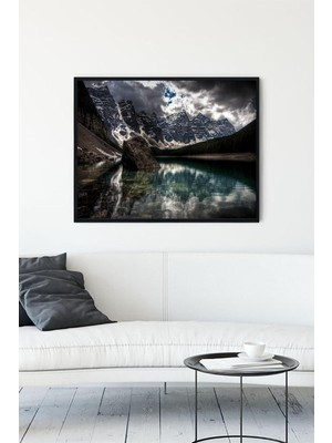 Mabelme Store Prime (PSTER10734) Göl Manzara Çerçeveli Tablo (50X70CM)