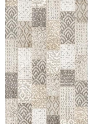 Mabelme Store Prime Manel Patchwork Şönil Kaymaz Doğal Pamuk Tabanlı Yıkanabilir Antibakteriyel Çevre Dostu Salon Halısı 100X150