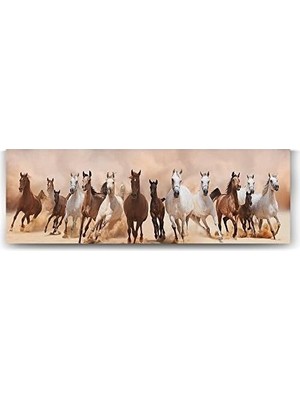 Mabelme Store Prime At Sürüsü Panorama Tablo - 90X30CM