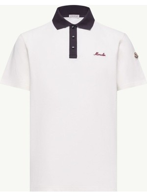 Moncler Işlemeli Logolu Pamuklu Pike Polo Tişört 8A0000389A16
