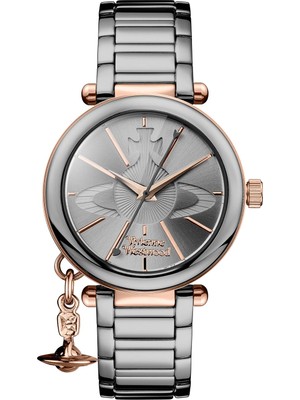 Happy Trend Westwood Kadın Analog Klasik Kuvars Saat Paslanmaz Çelik Kayışlı VV067SLTI, Gri, Bileklik, Gri/funda Gibi, Kuvars Izle