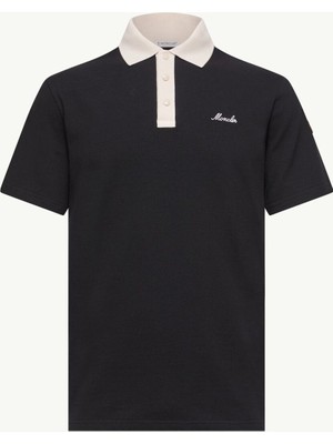 Moncler Işlemeli Logolu Pamuklu Pike Polo Tişört 8A0000389A16