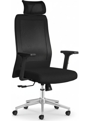 Upstyle Yamaç Başlıklı Ergonomik Çalışma ve Yönetici Koltuğu – Siyah 66×125×65 cm