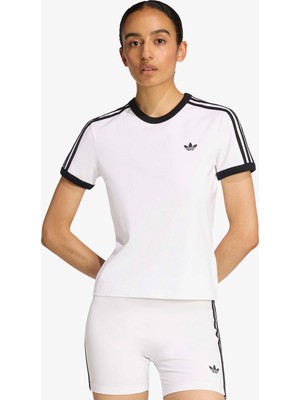 adidas 3S Slim Kadın Beyaz T-Shirt.-