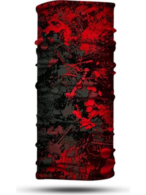 Happy Trend Boya Desenli Bandana Boyunluk - Çok Amaçlı, Esnek Yüz Maskesi, Spor Outdoor, Kafa Bandı, Erkek ve Kadın Için